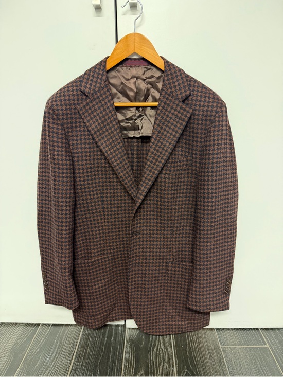 Sartitude Napoli Other - Sartitude Napoli Houndstooth Blazer — Navy/Camel